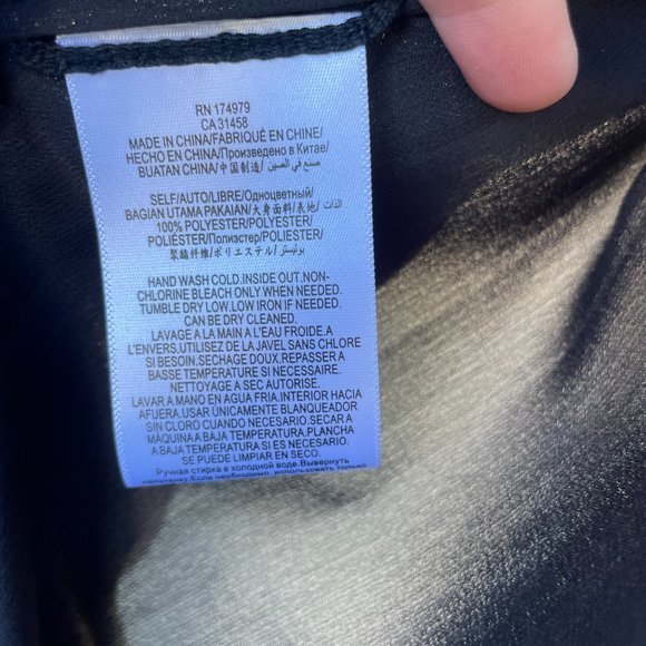 BCBGMAXAZRIA Retro Gold Metallic Chiffon Top Backward-worn Style Shirt - Picture 5 of 6